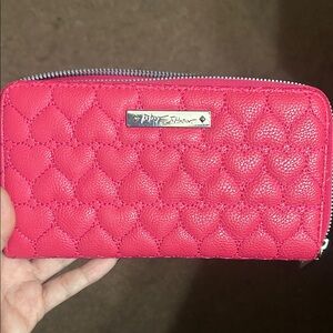 Betsey Johnson Pink Quilted Wallet